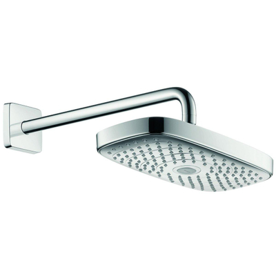 Hansgrohe Raindance Select E hoofddouche E300 2jet met douchearm 39cm 30x16cm EcoSmart wit/chroom