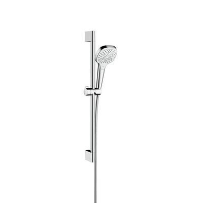 Hansgrohe Croma Select E Multi glijstangset met Croma Select E Multi handdouche 65cm met Isiflex`B doucheslang 160cm wit/chroom