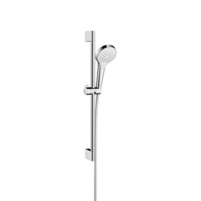 Hansgrohe Croma Select S Vario glijstangset met Croma Select S Vario handdouche EcoSmart 65cm met Isiflex`B doucheslang 160cm wit/chroom