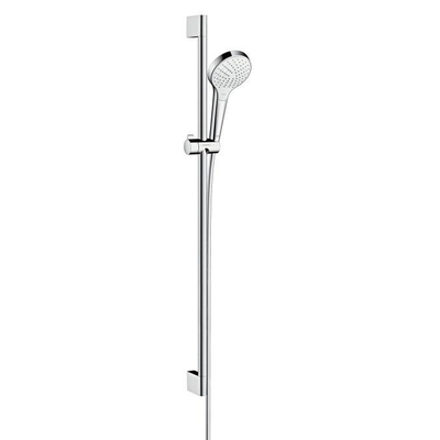 Hansgrohe Croma Select S Vario glijstangset met Croma Select S Vario handdouche EcoSmart 90cm met Isiflex`B doucheslang 160cm wit/chroom