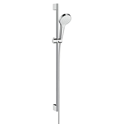 Hansgrohe Croma Select S glijstangset met Croma Select S 1jet handdouche 90cm met Isiflex`B doucheslang 160cm wit/chroom