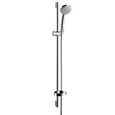 Hansgrohe Croma 101 glijstangset inclusief handdouche 1 jet, glijstang UnicaC 90cm en zeepschaal chroom