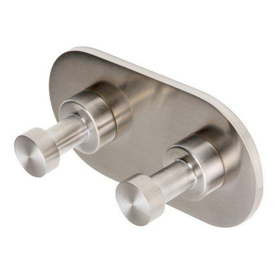 Geesa Nemox Handdoekhaak dubbel RVS geborsteld