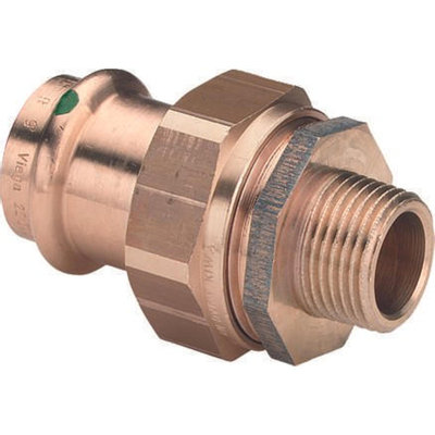 Viega Sanpress 3 delige koppeling SC buitendraad 28x3/4 brons