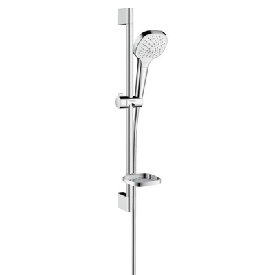 Hansgrohe Croma select e vario unica glijstangset 65cm casetta chroom wit