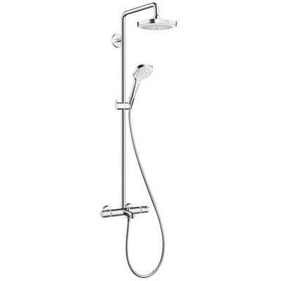 Hansgrohe Croma select s 180 2jet showerpipe voor bad chroom wit