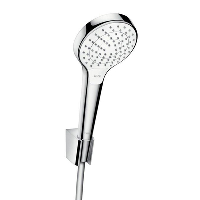 Hansgrohe Croma Select S PorterS badset met Croma Select S Vario handdouche met wandhouder met Isiflex`B doucheslang 160cm wit/chroom