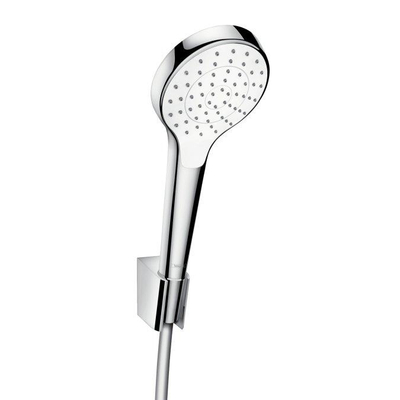 Hansgrohe Croma Select S PorterS badset met Croma Select S 1jet handdouche met wandhouder met Isiflex`B doucheslang 125cm wit/chroom