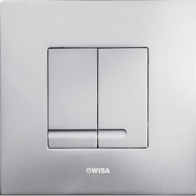 Wisa XS bedieningsplaat dualflush kunststof mat zilver
