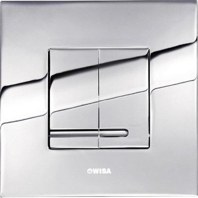 Wisa Delos Bedieningspaneel - vierkant - 16x16x1 - dualflush - staal - glans chroom