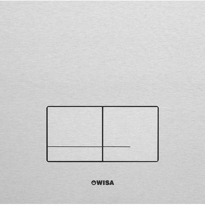 Wisa XS Bedieningspaneel - vierkant - 16x16x1 - dualflush - staal - Natural