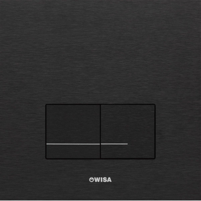 Wisa XS Bedieningspaneel - vierkant - 16x16x1 - dualflush - staal - zwart