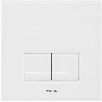 Wisa Delos bedieningsplaat glas mechanisch 16x16cm met dualflush voor XS WC element wit