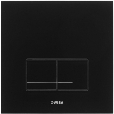 Wisa XS Bedieningspaneel - vierkant - 16x16x1 - dualflush - glas - zwart