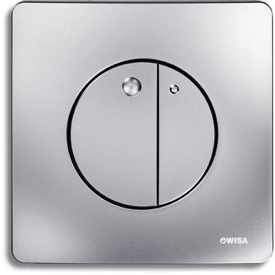 Wisa Gaia bedieningspaneel dualflush DF mat chroom OUTLET