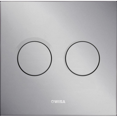 Wisa Luga bedieningsplaat kunststof pneumatisch 16x16cm met dualflush voor XS WC element mat chroom TWEEDEKANS