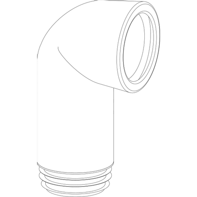 Wisa Closetafvoerbocht Met Manchet 180 Mm. 302C Wit