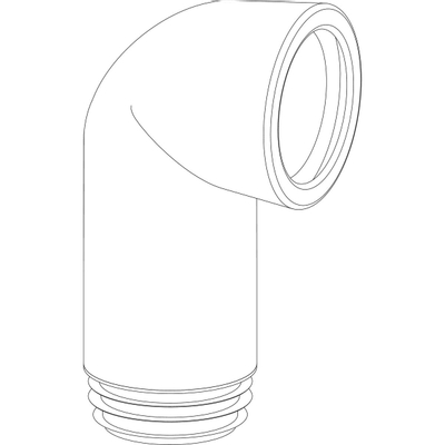 Wisa Closetafvoerbocht Met Manchet 180 Mm. 302C Wit