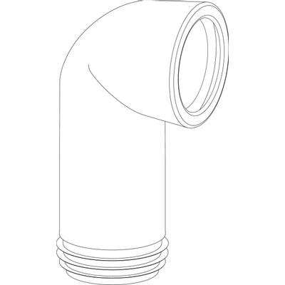 Wisa 303C closetbocht 110mm lengte 180mm met spie 90wit