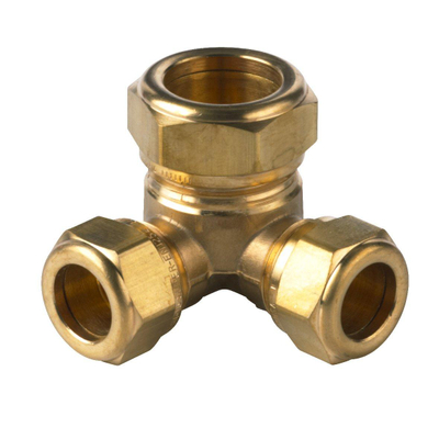 VSH Super Knel Messing knel hoek T stuk 22x15x22mm