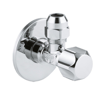 GROHE hoekstopkraan 1/2 x3/8 teflon dichtingsring op schroefdraad chroom