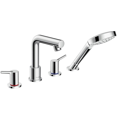 Hansgrohe Talis s afdekset 4 gats badrandcombinatie chroom