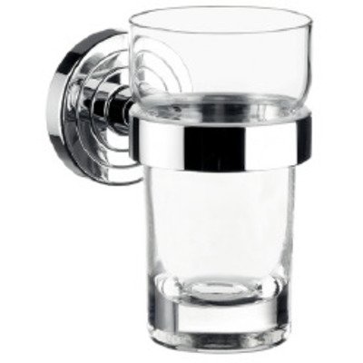 Emco Polo glashouder met glas chroom