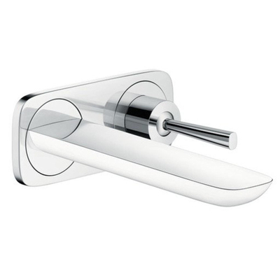 Hansgrohe PuraVida afbouwdeel voor inbouw wastafelkraan met afvoerplug 50001 uitloop 16,5cm wit chroom