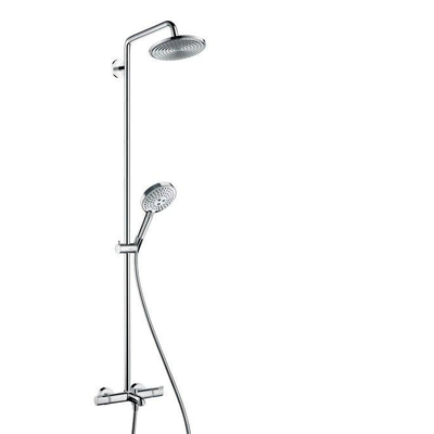 Hansgrohe Raindance Select 240 AIR Showerpipe: met badkraan thermostatisch met Raindance S AIR hoofddouche met 3jet handdouche chroom