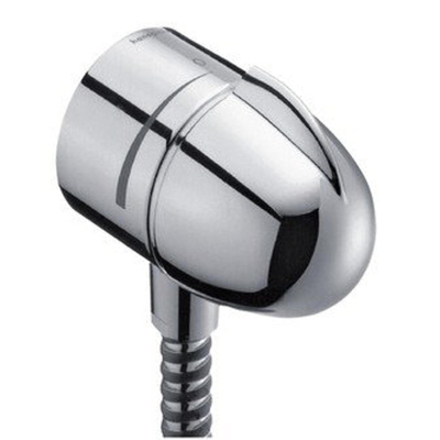 Hansgrohe Fixfit muuraansluitbocht 1/2 met stopkraan chroom