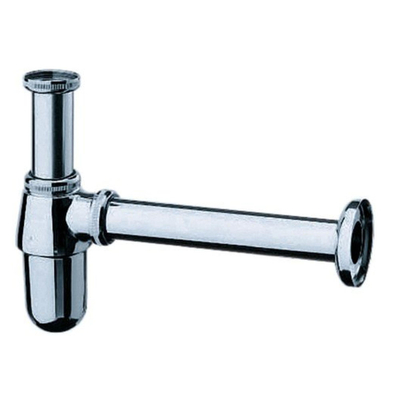 Hansgrohe bekersifon 5/4 met muurbuis met rozet chroom
