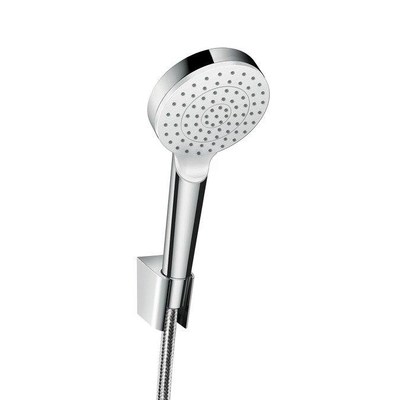 Hansgrohe Crometta 1jet porter doucheset ecosmart met slang 125cm wit chroom