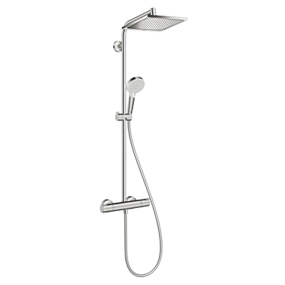 Hansgrohe Crometta e 240 1jet showerpite met thermostaat ecosmart chroom