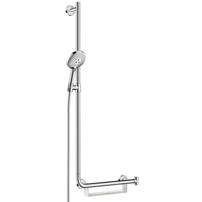 Hansgrohe Raindance select s 120 unica comfort glijstangset 110cm links chroom wit