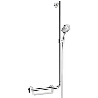 Hansgrohe Raindance select s 120 unica comfort glijstangset 110cm rechts chroom wit