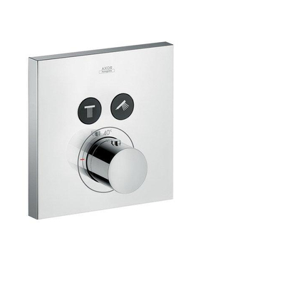 AXOR Showerselect square afdekset thermostaat met stopkraan voor 2 functies chroom