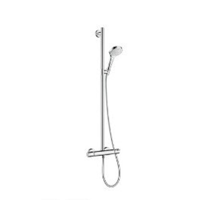 Hansgrohe Select S Croma Multi semipipe met Ecostat Comfort douchekraan thermostatisch met Croma Select S Multi handdouche + doucheslang 160cm wit/chroom