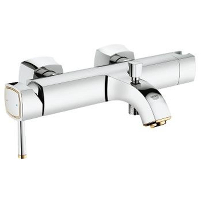 GROHE Grandera badkraan met handdouche houder met koppelingen met omstel chroom/goud