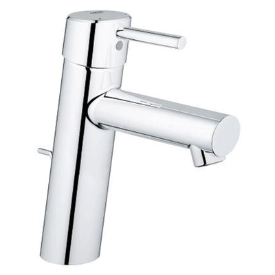 GROHE Concetto waterbesparende wastafelkraan medium met waste 28mm met temperatuurbegrenzer chroom