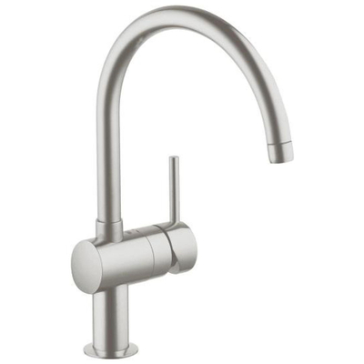 GROHE Minta Keukenkraan - hoog - draaibare ronde uitloop - supersteel geborsteld