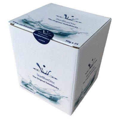 Starbluedisc toiletblokjes jaarverpakking a 24 stuks blauw OUTLETSTORE
