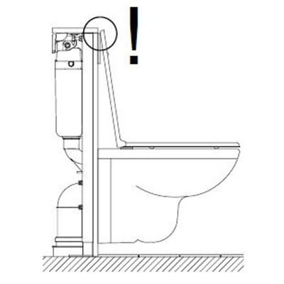 Wisa XT wc element frontbediening 83cm