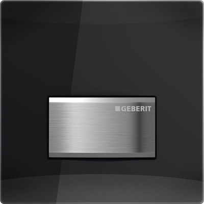 Geberit type 50 urinioir bedieningsplaat - pneumatisch - rechthoekige knoppen - rookglas spiegelend