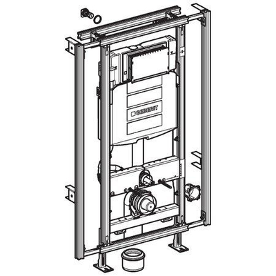 Geberit GIS easy Element voor wand wc 120cm Sigma inbouwreservoir 12cm in breedte verstelbaar 60-95cm UP320