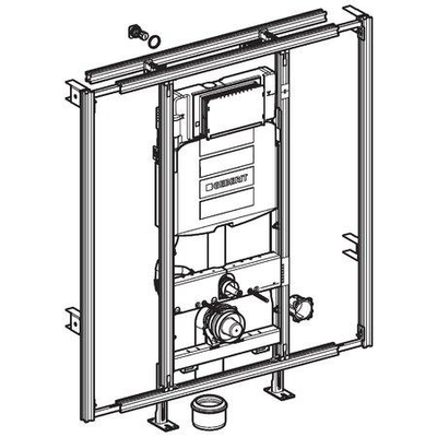 Geberit GIS easy Module voor wand wc Sigma inbouwreservoir 12cm in breedte verstelbaar 90-125cm UP320