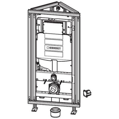 Geberit GIS easy Module voor Wand wc 120cm Sigma inbouwreservoir 12cm UP320 Hoekoplossing