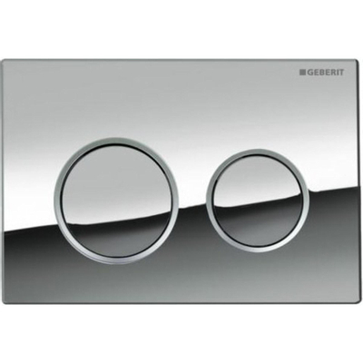 Geberit Omega20 bedieningplaat, 2-toets spoeling frontbediening voor toilet 21.2x14.2cm chroom