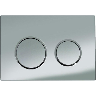 Geberit Omega20 bedieningplaat, 2-toets spoeling frontbediening voor toilet 21.2x14.2cm mat chroom