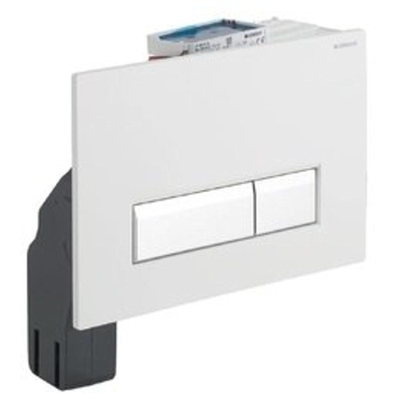 Geberit Sigma40 bedieningplaat, 2-toets spoeling frontbediening voor toilet 26.6x18.2cm umbra glas / aluminium OUTLETSTORE