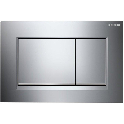 Geberit Sigma20 bedieningsplaat - 2-toets spoeling - rechthoekige knoppen - gl.chr./matchr./gl.chr.